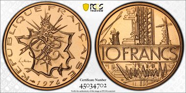 1974 10 Fr MS67