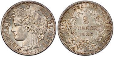 1888-A 2 Fr Gad-530a F-265 MS63