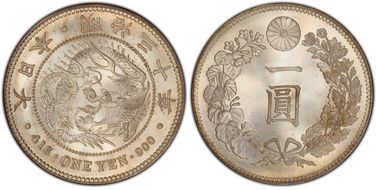 (1897) M30 1 Yen JNDA 01-10A MS65