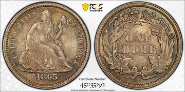 1865 10C MS64