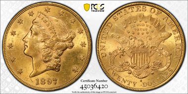1897-S $20 MS61