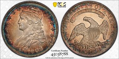 1832 50C Small Letters AU55