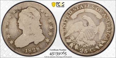 1828 25C Browning 3, 25/50C AG3