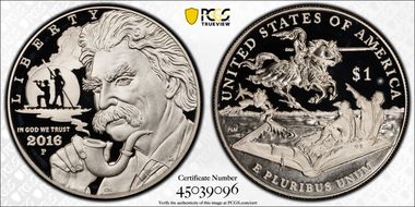 2016-P $1 Mark Twain PR69DCAM