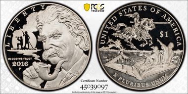 2016-P $1 Mark Twain PR69DCAM