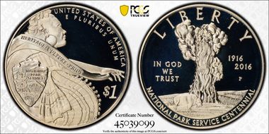 2016-P $1 100th Anniv. Nat'l Parks PR69DCAM