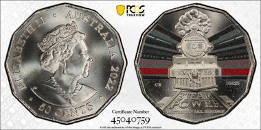 2022 50C Commonwealth Railways-NM25 Australian Rail Heritage MS68