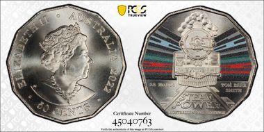 2022 50C SA Railways No. 504 Tom Barr Smith Colorized MS69