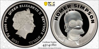 2021-P $2 Homer Simpson High Relief PR70DCAM