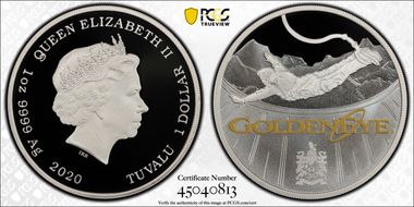 2020 $1 25th Ann Goldeneye PR70DCAM
