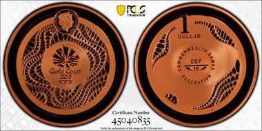 2018 $1 Commonwealth Games Gold Coast Cu PR69DCAM
