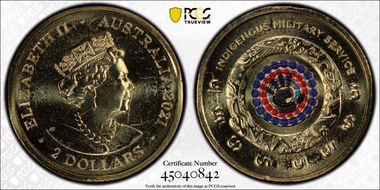 2021-C $2 Indigenous Military Service Colorized MS67