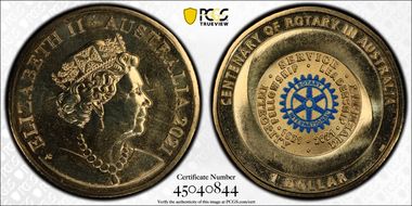 2021 $1 Centenary of Rotary MS67