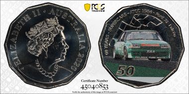 2020 50C 60th Ann ATCC- Supercars Ford XE Falcon Colorized MS67