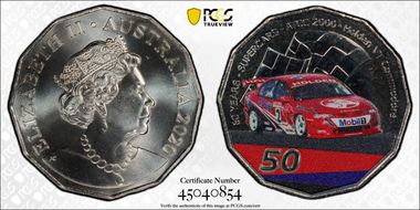 2020 50C 60th Ann ATCC- Supercars Holden VS Commodore Colorized MS68