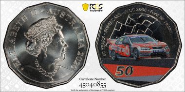 2020 50C 60th Ann ATCC- Supercars Ford BF Falcon Colorized MS68