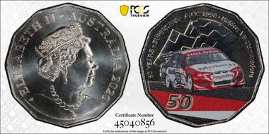 2020 50C 60th Ann ATCC- Supercars Holden VS Commodore Colorized MS68