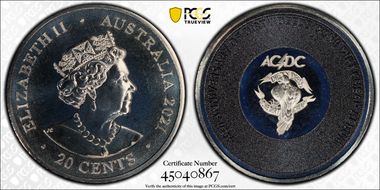 2021 20C AC/DC- Dirty Deeds Done Dirt Cheap 45th Ann MS69