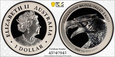 2022-P $1 Wedge-Tailed Eagle Ultra High Relief PR70DCAM