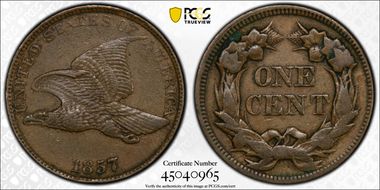 1857 1C Flying Eagle XF40