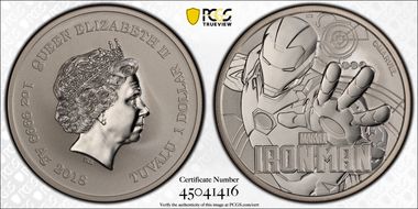 2018 $1 Iron Man MS70