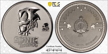 2021 $2 Sonic the Hedgehog  30th Anniversary MS69
