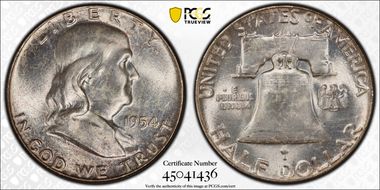 1954 50C MS66