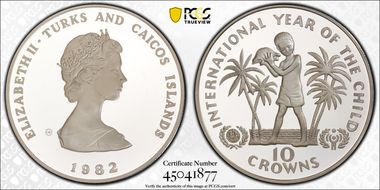 1982-CHI 10 Cr Year of the Child PR64DCAM