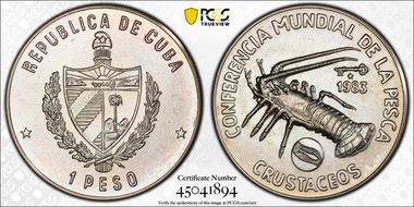 1983 Peso F.A.O. World Fisheries MS67