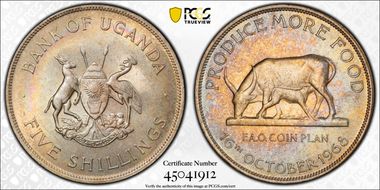 1968 5 Shil F.A.O. MS64