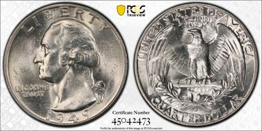 1949-D 25C MS64