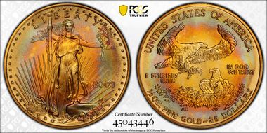 2003 $25 Gold Eagle MS69