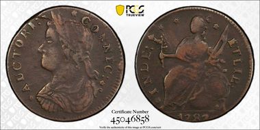 1787 CT 1/2P Draped Bust Left VF25BN