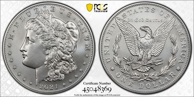 2021-S $1 Morgan Dollar 100th Anniversary First Strike MS70