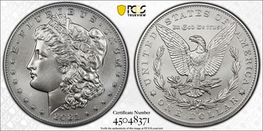 2021-O Privy $1 Morgan Dollar 100th Anniversary First Strike MS70