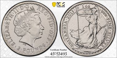 2015 £2 S-BSF12A Britannia Edge Privy Mark - Sheep MS68