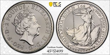 2018 £2 S-BSF15E Britannia  Edge Privy Mark-Dog MS66