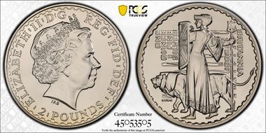 2001 £2 S-BF4 Britannia Ag MS69