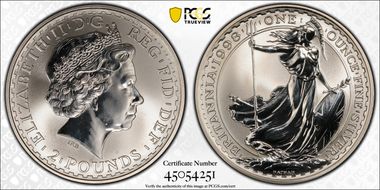1998 £2 S-BF2 Britannia Ag MS68