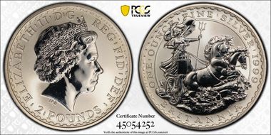 1999 £2 S-BF7 Britannia Ag MS69