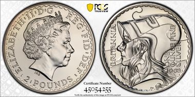 2003 £2 S-BF9 Britannia Ag MS69