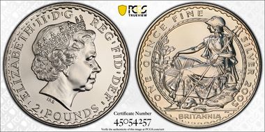 2005 £2 S-BF10 Britannia Ag MS68