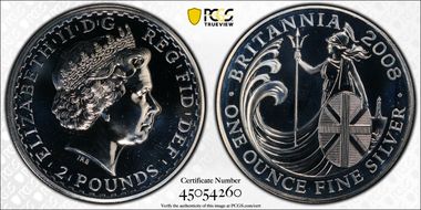 2008 £2 S-BF12 Britannia Ag MS69