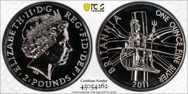 2011 £2 S-BF14 Britannia Ag MS68