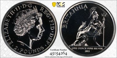 2013 £2 S-BF15 Britannia Ag MS67