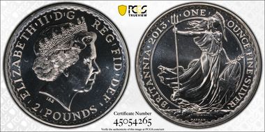 2013 £2 S-BF2B Britannia Ag MS66