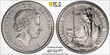 2015 £2 S-BF12B Britannia Ag Textured Fields MS68