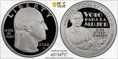 2022-S 25C Nina Otero-Warren-Silver First Strike Stephanie Sabin PR70DCAM