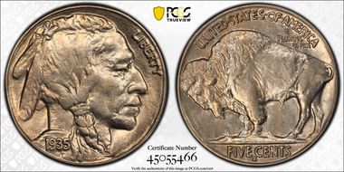 1935-S 5C MS62