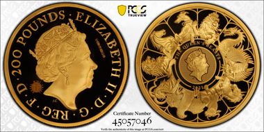 2021 £200 Queen's Beasts - Completer Royal Mint Trial PR70DCAM